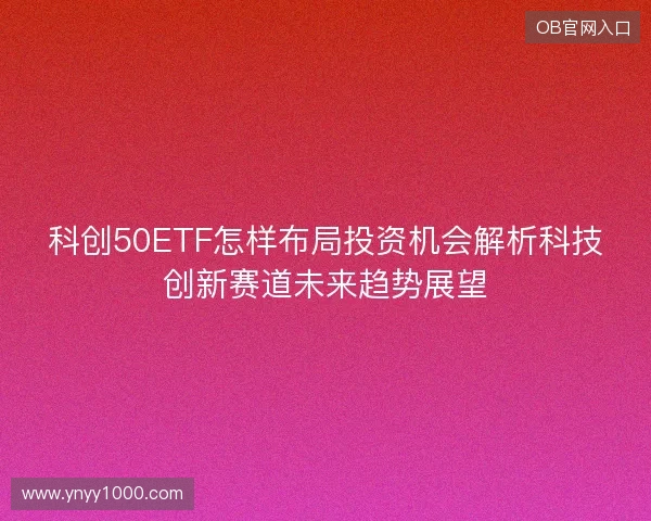 科创50ETF怎样布局投资机会解析科技创新赛道未来趋势展望